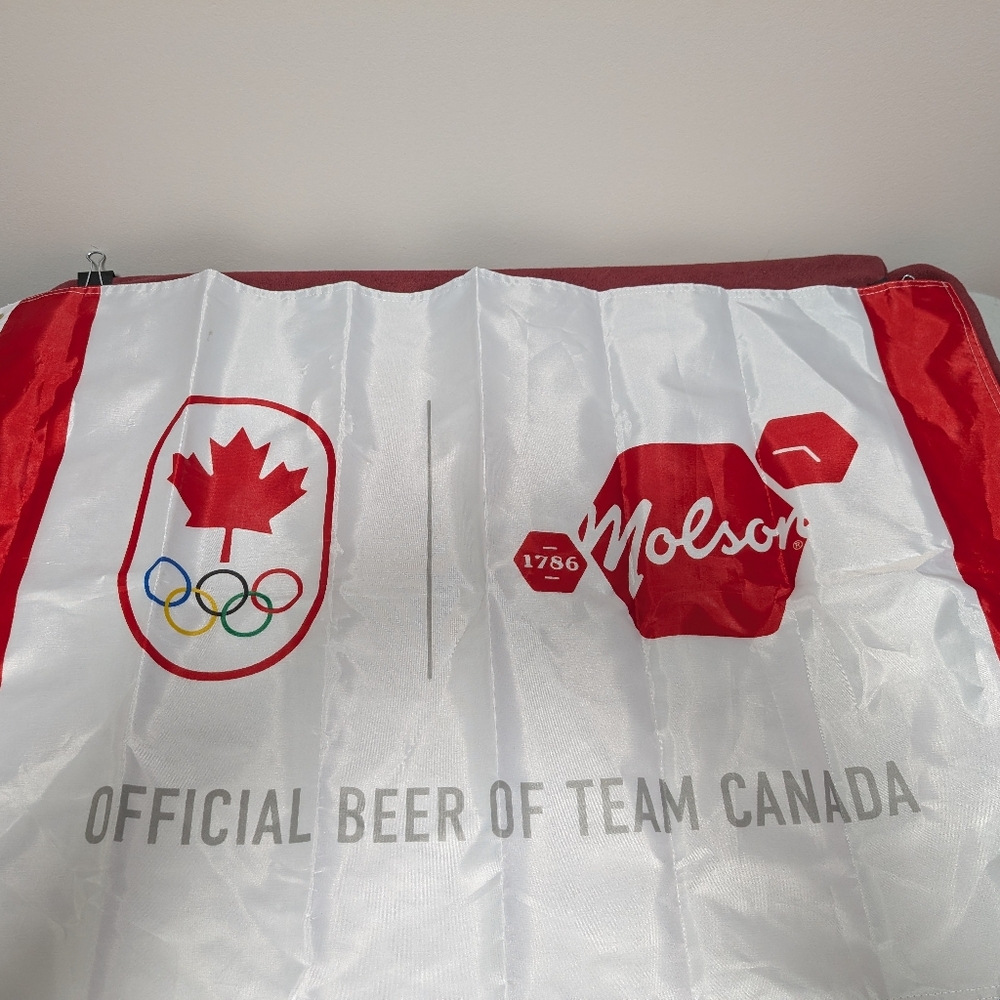 Team Canada National Olympic Team Molson Canadian 2-Sided Flag 23.5" x 37"